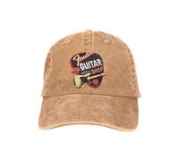 (One Size, natural) Fender Since 1954 Stratocaster Unisex Vintage Jeans Baseball Hat Adjustable Denim Cap Trucker Hat