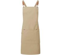 (One Size, Natural) Premier Cross Back Bib Apron
