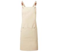 (One Size, Natural) Premier Cross Back Clip Bib Apron