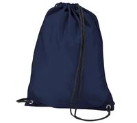 Bagbase Men's Budget Water Resistant Sports Gymsac Drawstring Bag (11L) Pack of 2 in Navy Bagbase Navy