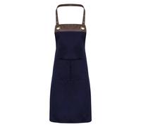 Premier Unisex Adult Espresso Full Apron Navy/brown (One Size)