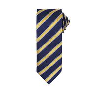 (One Size, Navy/Gold) Premier Mens Waffle Stripe Formal Business Tie