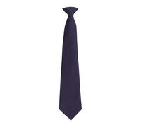(One Size, Navy) Premier Mens Fashion ”Colours” Work Clip On Tie