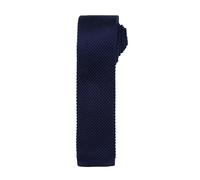 (One Size, Navy) Premier Mens Slim Textured Knit Effect Tie
