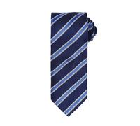 (One Size, Navy/Royal) Premier Mens Waffle Stripe Formal Business Tie