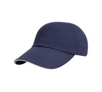 (One Size, Navy/White) Result Headwear Heavy Brushed Cotton Sandwich Peak Baseball Cap