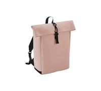 (One Size, Nude Pink) Bagbase Roll Top PU Backpack