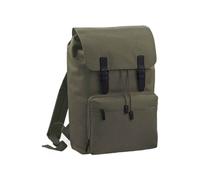 (One Size, Olive Green/Black) BagBase Vintage Laptop Backpack