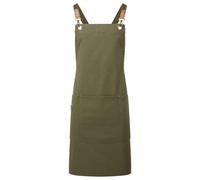 (One Size, Olive Green) Premier Cross Back Clip Bib Apron