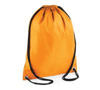 (One Size, Orange) Bagbase Budget Drawstring Bag