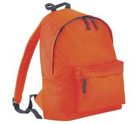 (One Size, Orange/Graphite Grey) Bagbase Fashion Backpack / Rucksack (18 Litres) (Pack Of 2)