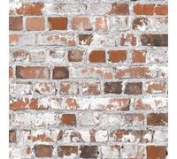 (One Size, Orange) Muriva Stone Loft Brick Effect Wallpaper