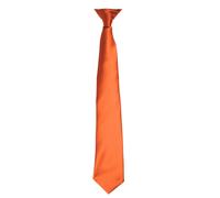 (One size, Orange) Premier Colours Mens Satin Clip Tie