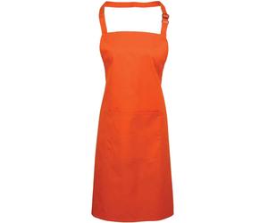 (One Size, Orange) Premier Unisex Adult Colours Pocket Full Apron