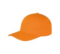 (One Size, Orange) Result Headwear Unisex Adult Memphis Brushed Cotton Cap