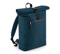 (One Size, Petrol Blue) Bagbase Rolled Top Recycled Backpack