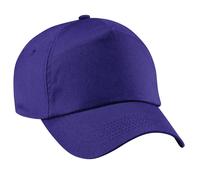 (One Size, Purple) Beechfield Unisex Plain Original 5 Panel Baseball Cap