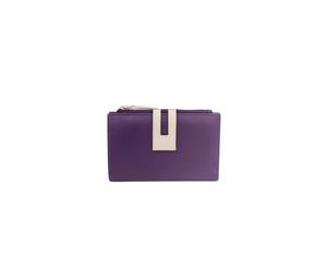 (One Size, Purple/Ivory) Eastern Counties Leather Rebecca Contrast Purse