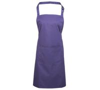 (One Size, Purple) Premier Ladies/Womens Colours Bip Apron With Pocket / Workwear