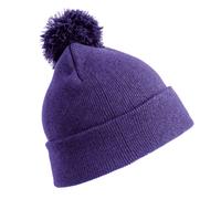 (One Size, Purple) Result Childrens/Kids Winter Essentials Pom Pom Beanie