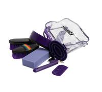 (One Size, Purple) Roma 7 Piece Backpack Grooming Kit