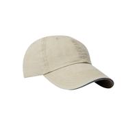 (One Size, Putty/Navy) Result Headwear Washed Cotton Sandwich Peak Baseball Cap