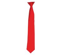 Premier Men's Colours Satin Clip Tie in Red Premier Red One Size