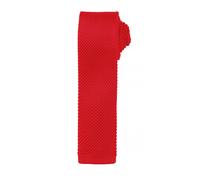 (One Size, Red) Premier Mens Slim Textured Knit Effect Tie (Pack of 2)