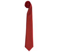 (One Size, Red) Premier Tie - Men Plain Work Tie (Pack of 2)