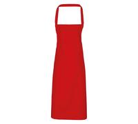 (One Size, Red) Premier Unisex Adult Cotton Bibbed Apron