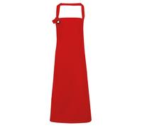 Premier Calibre Heavy Cotton Canvas Bib Apron Pack of 2 in Red Premier Red