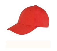 (One Size, Red) Result Headwear Unisex Adult Memphis Brushed Cotton Cap