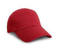 (One Size, Red) Result Unisex Low Profile Heavy Brushed Cotton Baseball Cap