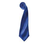 (One Size, Royal) Premier Mens Plain Satin Tie (Narrow Blade)