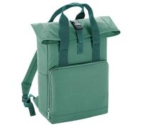 (One Size, Sage Green) BagBase Twin Handle Roll-Top Backpack