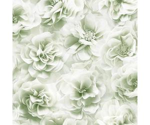 (One Size, Sage Green) Debona Bloom Floral Wallpaper
