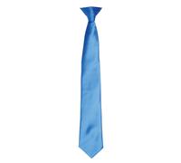 Premier Men's Colours Satin Clip Tie in Dark Blue Premier Dark Blue One Size
