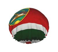 One Size Shower Cap for Women & Men â€“ Double-Layer Flag of Hawaii American Print Bath Hair Cap, Salon Shower Hat & Travel Essential