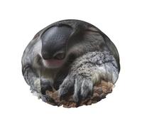 One Size Shower Cap for Women & Men â€“ Double-Layer sleeping koala cap Print Bath Hair Cap, Salon Shower Hat & Travel Essential