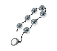 (One Size, Silver) Anal Dilation with Circle Ring Handle Six Round Beads Stainless Steel Glass Anal Trainer Adult Sexual Plug Toy for Adults