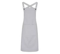(One Size, Silver) Premier Cross Back Barista Bib Apron