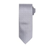(One Size, Silver/ White) Premier Mens Micro Dot Pattern Formal Work Tie