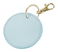 (One Size, Soft Blue) Bagbase Boutique Circular Leather-Look PU Keyclip