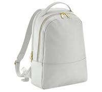(One Size, Soft Grey) Bagbase Womens/Ladies Boutique Leather-Look PU Backpack