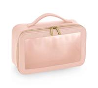 (One Size, Soft Pink) Bagbase Clear Toiletry Bag