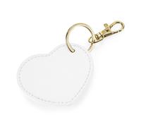 Bagbase Boutique Heart Key Clip in White Bagbase White One Size