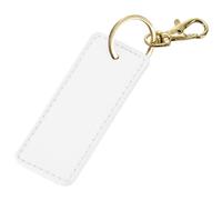 (One Size, Soft White) Bagbase Boutique Leather-Look PU Keyclip