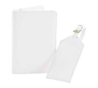 Bagbase Men's Faux Leather Boutique Travel Set in White Bagbase White One Size