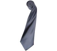 (One Size, Steel) Premier Unisex Adult Colours Satin Tie