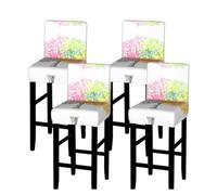 One Size Stretch Four Seasons Spring Tree Print Bar Chair Stool Cover | Cover Slipcover Hotel Table Square seat Banquet Removable kitchen decoration Soft Protector comfortable